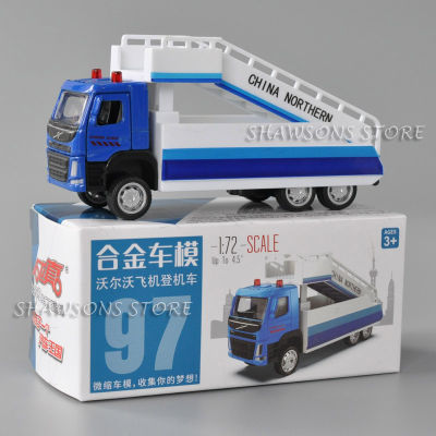 1:72 Scale Diecast Model Volvo Aircraft Boarding Truck Pull Back Toy Car