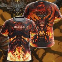 เสื้อโปโลสำหรับผู้ชาย Sando เสื้อยืด2023เกม Diablo 4เสื้อยืดแฟชั่นฤดูร้อนเสื้อเชิ้ตผู้ชายคอกลมเท่ๆพิมพ์ลาย3d เสื้อผ้าฮาราจูกุแนวสตรีทโอเวอร์ไซส์