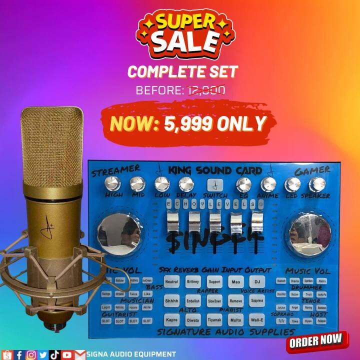 King Sound Card V3 Complete Set With Mic Lazada PH
