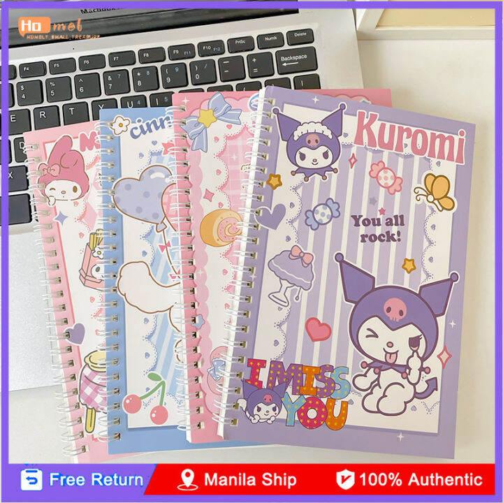 60 Pages A5 Cartoon Sanrio Coil Notebook Cute Mymelody Kuromi ...