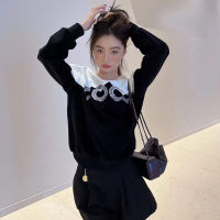 She Beaty Sweater Pullover Junper 2022 Spring Fashion O-Neck Long Sleeve Letter Vintage Celebrity Jennie Clothes Traf Tops Pull