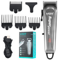 VGR Brand 2000mAh Professional Hair Clipper With Fade Blade Stagger-teeth Hair Cutting Machine LCD Power Display Hair Trimmer