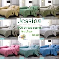 Jessica 500 เส้นด้าย ? เซ็ท ผ้าปูที่นอน *ไม่รวมผ้านวม*  รุ่น micro TP series สีพื้น Plain color ไร้รอยต่อ นุ่มสบาย เรียบลื่น