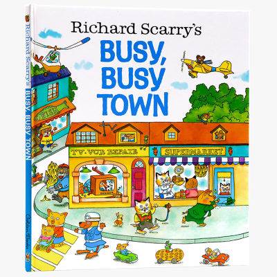 [หนังสือ เด็ก] Busy, Busy Town Hardcover – Picture Book, 3 March 2003 (Brand New) ปกแข็ง #richard SALEมีตำหนิ