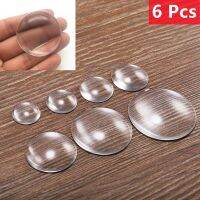 6Pcs Transparent Soft Silicone Wall Protector Self-adhesive Door Handle Bumper Protective Plug Non-slip Round Doors Stop Muffler Decorative Door Stops