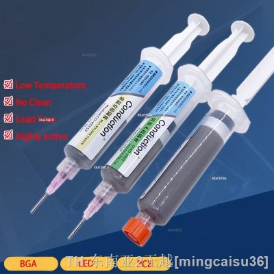 hk✾  1pcs Needle Tube Low Temperature Lead-free Syringe Smd Solder Paste Flux for PCB SMD BGA Repair Soldering Tools