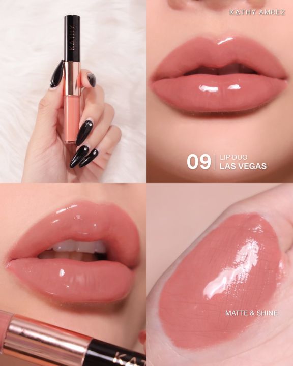 ลิปดูโอ-แมทแอนด์ชายน์-ขนาด-3-กรัม-ลิปกระแต-ลิปดูโอกระแต-kathy-amrez-lip-duo-matte-amp-shine