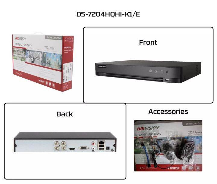 Hikvision 1U (8) Channel DVR 1080p H.265 Turbo HD DVRs with AcuSense Supports upto 4mp and with