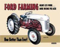 ผลิตในสหรัฐตกแต่งผนังโลหะแนววินเทจ8พันป้ายดีบุกงาน Ford Farming