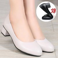 2023 new womens shoes with thick with four seasons single shoes comfortable non-slip soft bottom shoes work shoes middle-aged mother