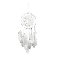 {คลังสินค้าพร้อม} ลูกปัดขนนกแฮนด์เมดโครเชต์ Dream Catcher Home Wall Art Hanging Decor