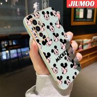 เคส JIUMOO สำหรับ Vivo V23e 5G เคส Y75 V23E ลายการ์ตูนมิกกี้บางหรูหราชุบเคสโทรศัพท์คลุมทั้งหมดป้องกันเลนส์กล้องเคสซิลิโคนขอบสี่เหลี่ยมเคสกันกระแทกแฟชั่น