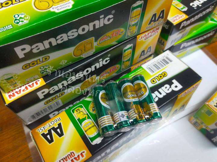 ขายยกกล่อง-ถ่านพานาโซนิค-โกล์ด-ของแท้-panasonic-gold-aa-15-แพ็ก-60-ก้อน-ถ่าน-aa-2a-ถ่านไฟฉาย-วิทยุ-ใส่ของเล่น-โทรโข่ง-วิทยุธานินทร์