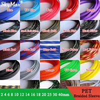 ✐✜✾ 5M 3 4 6 8 10 12 14 16 18 20 25 30 40mm Tight High Density PET Expandable Braided Sleeve Wire Insulated Sheath Protector Harness