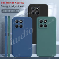 เพื่อเป็นเกียรติแก่ X6a 4G 2023เคสซิลิโคนเหลวสี่เหลี่ยมดั้งเดิมสำหรับ Honor X6A X 6a 6A X6ฝาครอบ4G HonorX6a กันกระแทกฝาหลังซิลิโคนเหลว