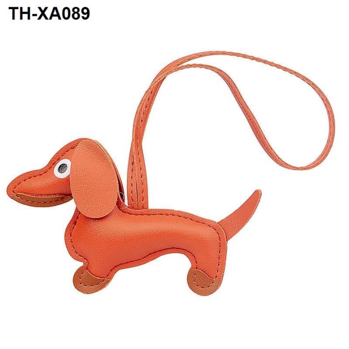 สไตล์เดียวกันสุนัขดัชชุนcharmกระเป๋าหนังจี้เชือกการ์ตูนลูกสุนัขcharm-key-chainอุปกรณ์เสริมจี้