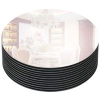 5/10pcs Round Table Wall Mirror Trays Circle Mirror Candle Plates for Wedding Party Birhday Decor Acrylic Candle Platter Tiles