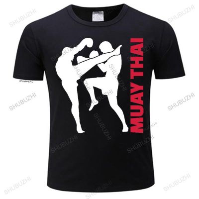 [In Stock]MUAY THAI KICK Protector Fighting MMA Artwork T-shirt Top Cotton Men T shirt New Design High Quality male vint
