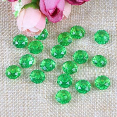 ‘【；】 6-12Mm DIY Hand Beaded Pendant Acrylic Wheel Beads Flat Beads Imitation Crystal Transparent Loose Beads Door Curtain Beads 500G