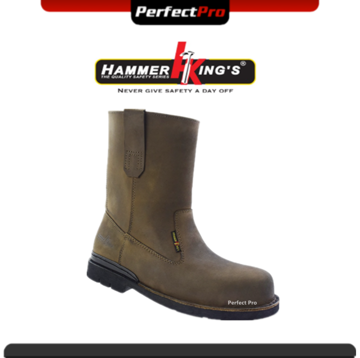 Hammer King 13036 High Cut PullUp Genuine Leather Quality Safety Boots