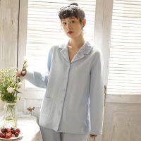 [COD] and winter new products Manqiu womens lapel open placket long-sleeved trousers suit home service