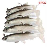 5PCS 14.2G ตะขอเบ็ดตกปลาตะกั่วเหยื่อล่อปลา S Bass T Tail Soft เหยื่อล่อปลาเดี่ยว Hook Specification:14.2G