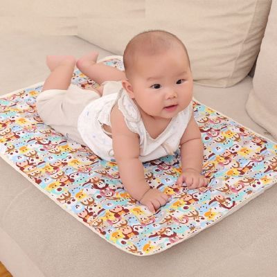 【CC】 Infant Newborn Changing Washable Baby Urine Toddler Kids Cartoon Diapers Reusable Breathable Mattress