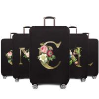 Luggage Cover Suitcase Trolley Case Dust Cover 18 To 28inch Golden Flower Series Pattern Elastic Travel