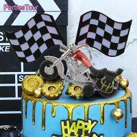 【CW】✷☃  Motorcycle Decorations  Toppers Happy Birthday for Boy Man’s