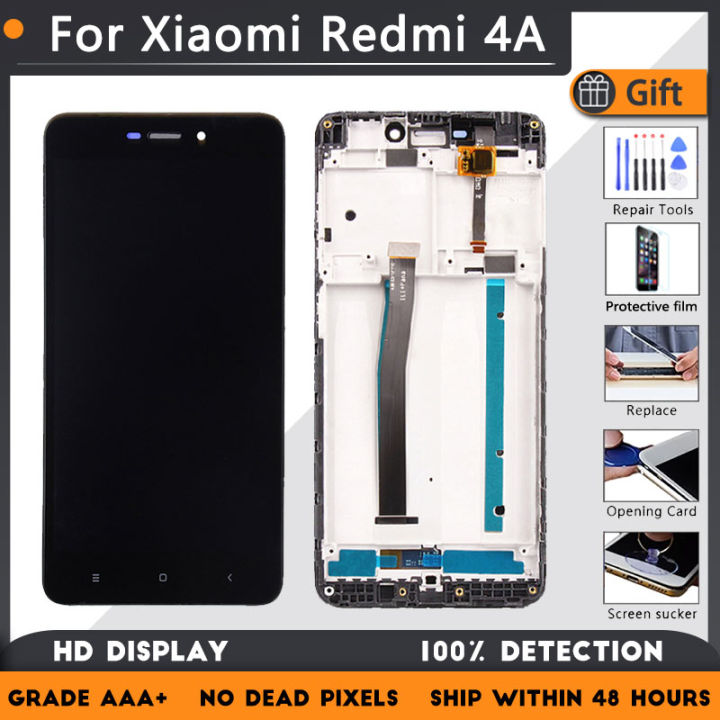 for-xiaomi-redmi-4a-original-lcd-screen-assembly-with-front-case-black-white-with-repair-tool-and-tempered-film