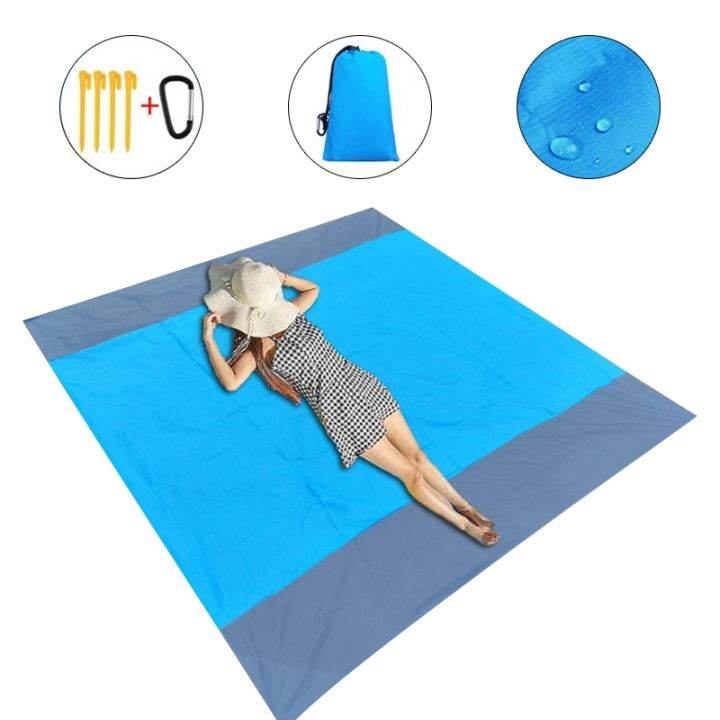 camping-mat-waterproof-beach-blanket-patchwork-grounding-mat-mattress-picnic-pocket-carpet-rug-portable-folding-sleep-bed-pad