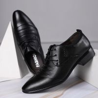 2020 Luxury Brand PU Leather Fashion Men Business Dress Loafers Pointy Black Shoes Oxford Breathable Formal Wedding Shoes