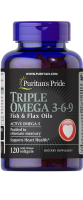 Puritans Pride Triple Omega 3-6-9 (Fish , Flax Oils) / 120 Softgels