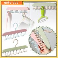 GOTORADE การประหยัดพื้นที่ ที่แขวนเก็บของแบบแขวนได้หลายแบบ พลาสติกทำจากพลาสติก ตะขอแขวนผ้า ตะขอแขวนบางส่วน ที่มีคุณภาพสูง ป้องกันการลื่น ราวแขวนเนคไท บ้านในบ้าน