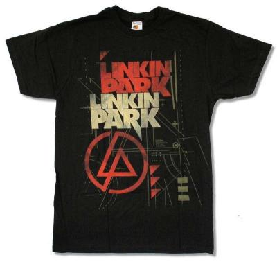 เสื้อแขนสั้น LINKIN PARK DOUBLE LOGO LP BLACK T SHIRT NEW OFFICIAL MERCH SOFT เสื้อยืดคอกลมT-shirt