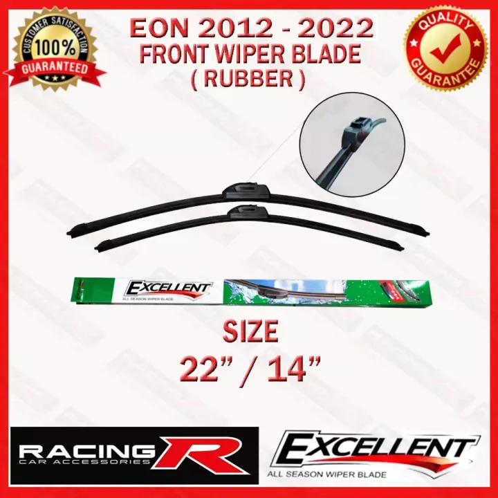 Eon 2012 to 2022 Banana Front Wiper Blade High Class Rubber Pair ( 22 /