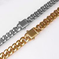 【YF】 Curb Cuban Link Chain for Women Men Stainless Steel HipHop Miami Charm Luxury Necklace Bracelet Fashion Accessories Jewelry Gift