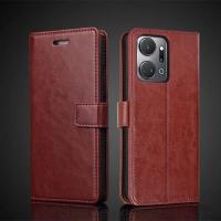 Card Holder Cover Leather Case for Huawei Honor X7a Pu Leather Flip Cover Retro Wallet Phone Case X7a Business Fundas Coque Phone Cases