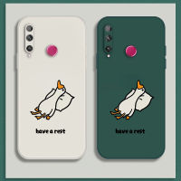 เคส Huawei Honor 20i 10i Case เคสการ์ตูนน่ารักเป็ดเคสซิลิโคนเหลว Flocking ฝาครอบโทรศัพท์ป้องกัน เคสโทรศัพท์