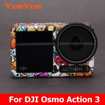 Oo Action 3สติ๊กเกอร์ติดบนตัวเครื่องฟิล์มห่อไวนิลกล้องวีดีโอสติกเกอร์ป้องกันสำหรับ Action3 DJI