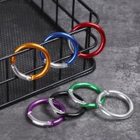 5pcs Aluminum Round Alloy Mountaineering Buckle Locking Clip Keyring Camping Karabiner