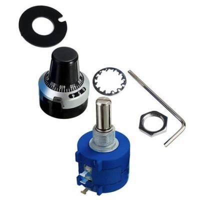 3590s Precision Potentiometer Multiturn Resistor Adjustable Resistor With Turns Counting Dial Rotary Encoder Potentiometers Knob Guitar Bass Accessori