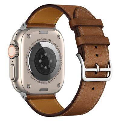 vfbgdhngh Genuine Leather Wristband for Apple Watch Ultra Band 49mm 45mm 44mm 41mm 40mm Bracelet iWatch 8 7 6 5 4 3 SE2 Strap 42mm 38mm