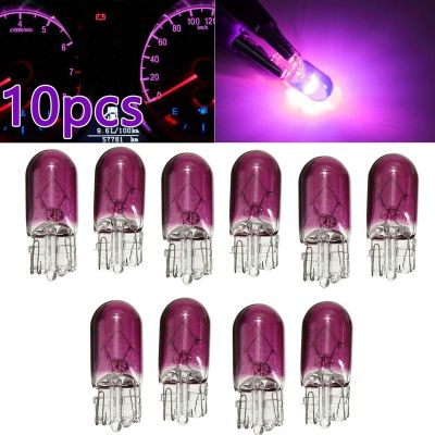 10pcs Purple T10 501 W5W Wedge Interior Car 12V 3W Dashboard Dash Panel Gauge Bulb for Car Styling Light Bulbs Accessories