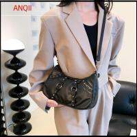 ANQII หนังพียู กระเป๋า Crossbody มินิมินิ กระเป๋าสะพายไหล่แบบสั้น แฟชั่นสำหรับผู้หญิง ถุงขนมจีบสลิงโฮโบ ผู้หญิงผู้หญิงผู้หญิง