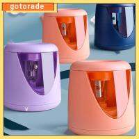 GOTORADE ของขวัญสำหรับเด็ก การ์ตูนลายการ์ตูน แบตเตอรี่/USB/การชาร์จ พร้อมสติกเกอร์ตกแต่ง เครื่องเหลาดินสอไฟฟ้า เครื่องมือกลกล สวิทซ์อัตโนมัติ เครื่องเขียนสร้างสรรค์