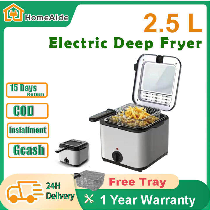 Deep fryer 2.5L fryer Mini electric fries Deep fryer frying pan deep