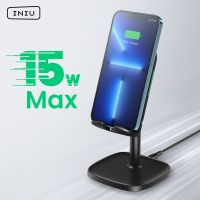 INIU 15W Wireless Charger Phone Stand Adjustable Mobile Desk Holder With Adaptive LED For iPhone 14 13 Pro Max XR Samsung Xiaomi