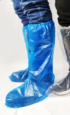 ถุงเท้าพลาสติกอย่างหนา กันน้ำ กันเชื้อโรค ใส่ได้ทั้งกันฝน หรือกันเชื้อโรคต่างๆ (ราคาต่อคู่นะ) Freesize จั้มน่อง