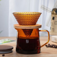 300500ml Strawberry Coffee Pot Pour Over Glass Range Coffee Server Barista Percolator Clear Coffee Dripper and Pot Set Filters